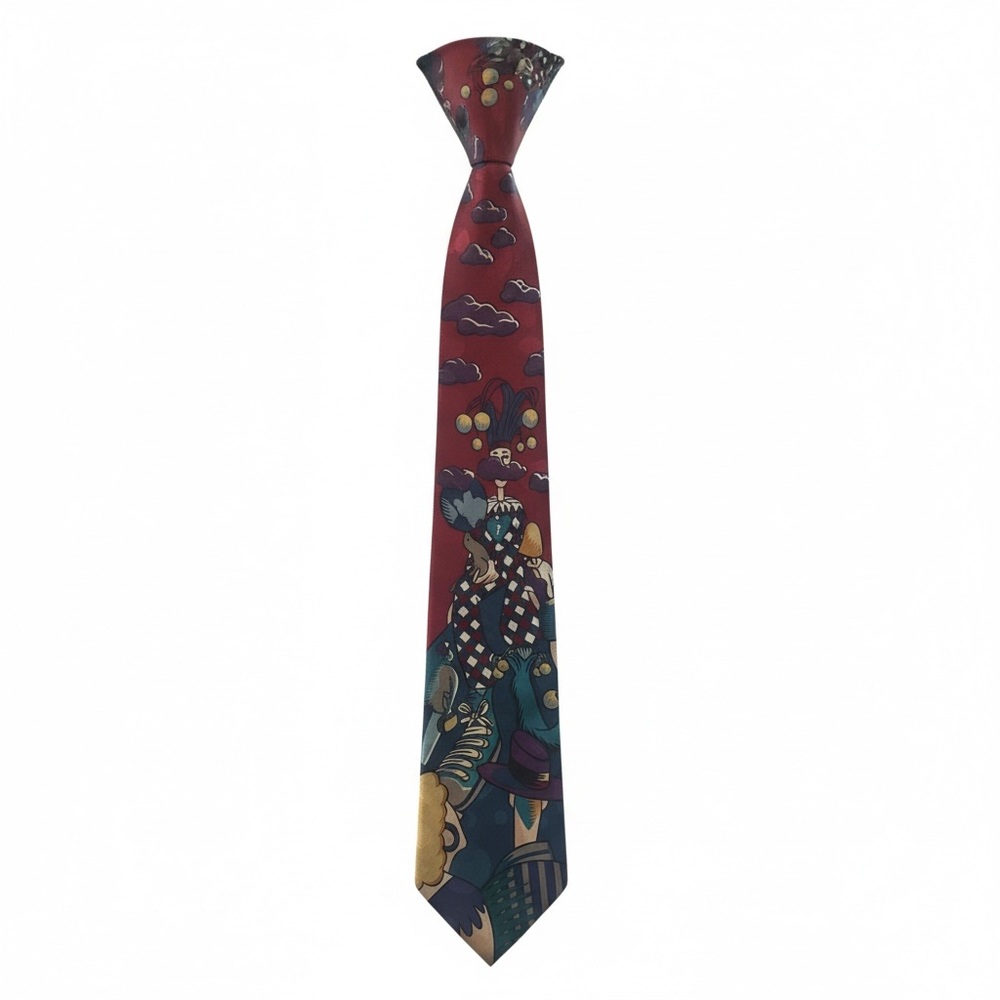 SALE Beatles Fool on the Hill themed silk tie